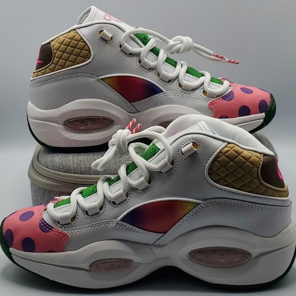 Hasbro x Reebok Question Mid Men's Size 7 'Candy Land' White GZ0081 Rare - Picture 2 of 9